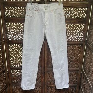 Classic White Levi 501 jeans